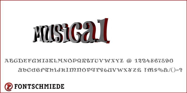 musical font for word