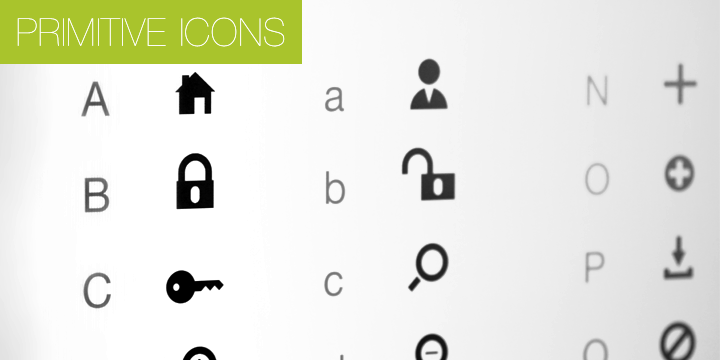 Primitive Icons™ Download Font - HighFonts.com