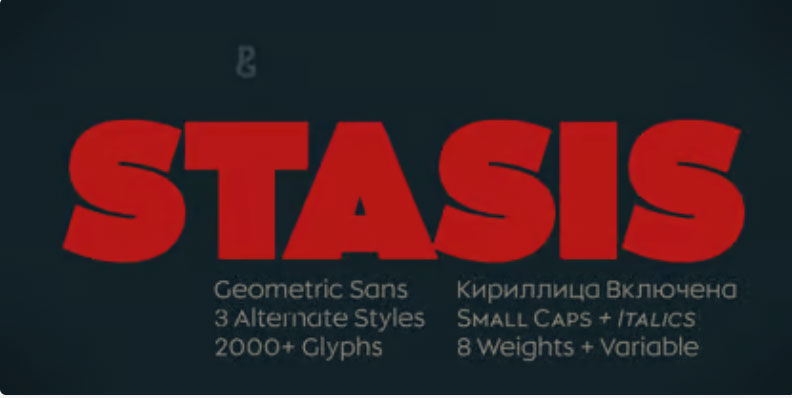 stasis font by paulo goode